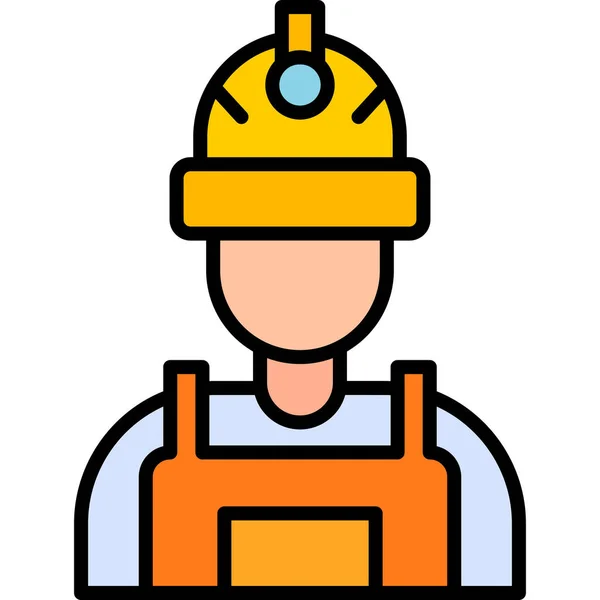 Engineer Man Web Icon Simple Design — Stock Vector