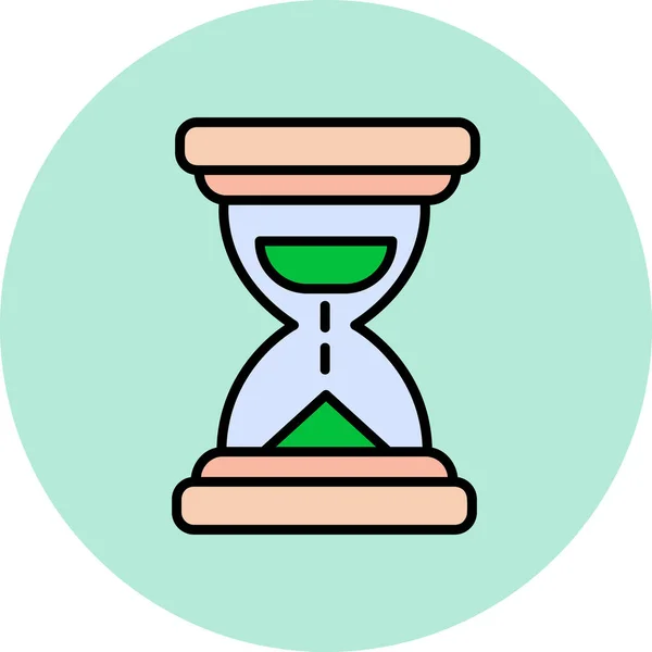 Relógio Areia Ilustração Simples — Vetor de Stock
