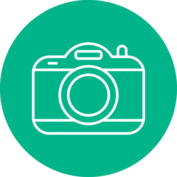 シンプルなカメラフラットベクトルイラスト — ストックベクタ