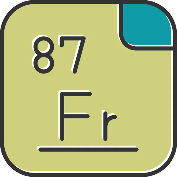 Francium Chemisches Element Web Einfache Illustration — Stockvektor