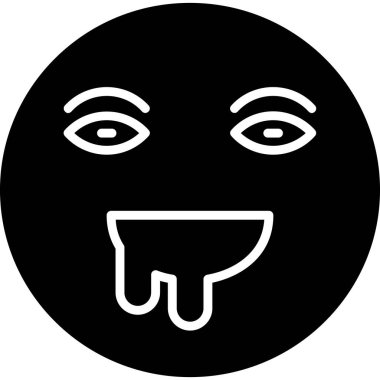 Aç yüz ifadesi web simgesi vektör illüstrasyonu  