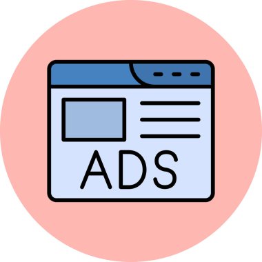 Reklam web simgesi basit illüstrasyon