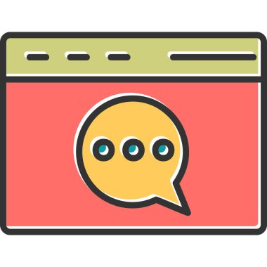 Konuş. Web simgesi basit illüstrasyon