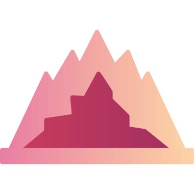 Dağ. Web simgesi basit illüstrasyon