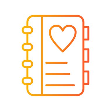 Not defteri web simgesi, vektör çizim