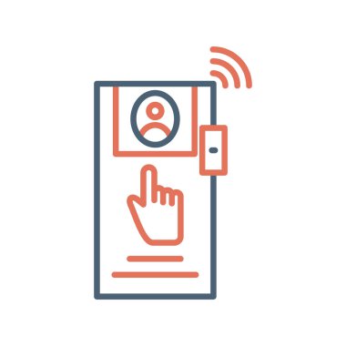 Kapı Kamera simgesi vektör illüstrasyonu