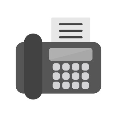 Faks makinesi. Web simgesi basit illüstrasyon