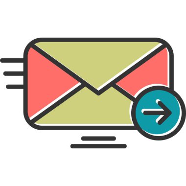 E-posta. Web simgesi basit illüstrasyon 