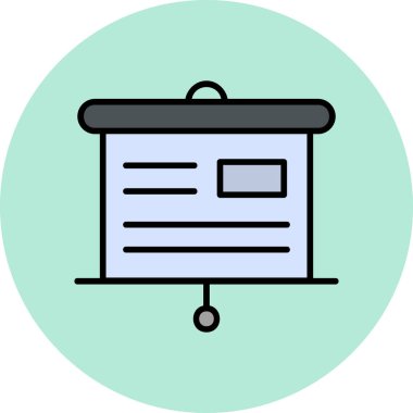 iş sunumu düz vektör simgesi