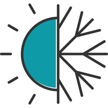 Hava durumu modern simgesi, vektör illüstrasyonu