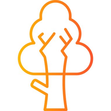 Ağaç modern simgesi, vektör illüstrasyonu