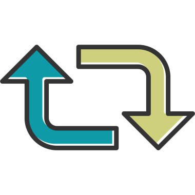 Modern simge, vektör illüstrasyonunu döndür