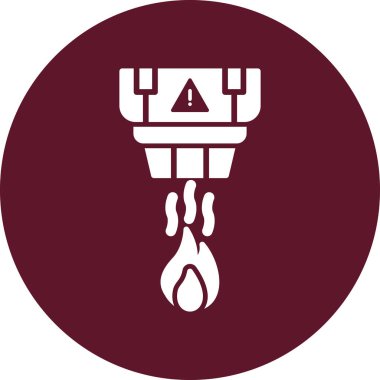 Duman dedektörü simgesinin vektör çizimi