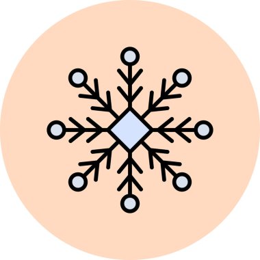 Kar tanesi. Web simgesi basit illüstrasyon