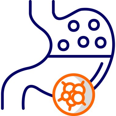 Bakteriler. Web simgesi basit illüstrasyon