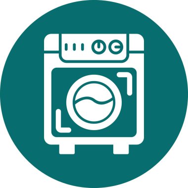 abstract washing machine, vector icon