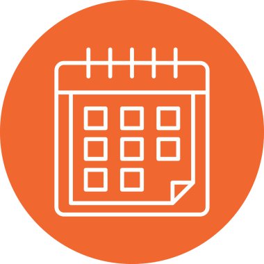 Takvim simgesi, vektör illüstrasyonu basit tasarım