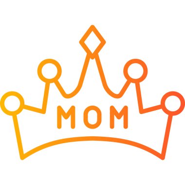 taç simgesi vektör illüstrasyonu