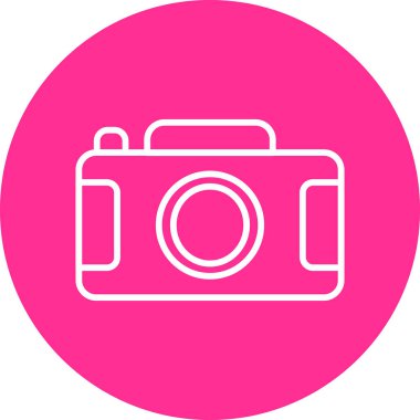 Basit kamera, düz vektör çizimi