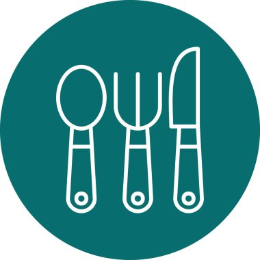 Mutfak gereçleri, çatal bıçak ağı simgeleri