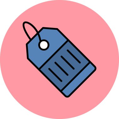 Fiyat Etiketi simgesi, vektör illüstrasyonu basit tasarım