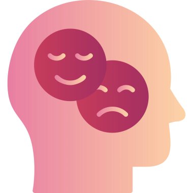 Çift kutuplu modern ikon vektör illüstrasyonu