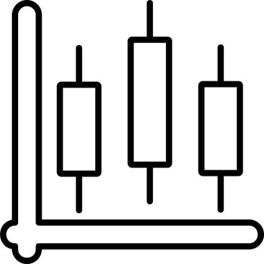 Candlestick grafik simgesi, modern tasarım illüstrasyonu