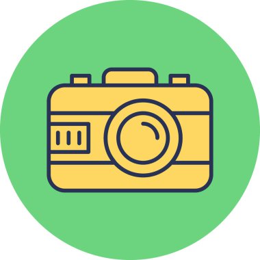 hipster film kamerası, illüstrasyon simgesi