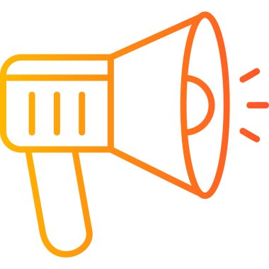 Megafon ikonu vektör illüstrasyonu