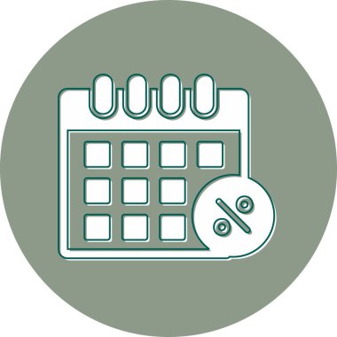 Takvim simgesi, vektör illüstrasyonu basit tasarım