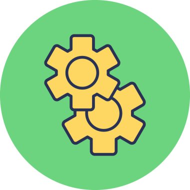 Gear modern simge, vektör illüstrasyonu