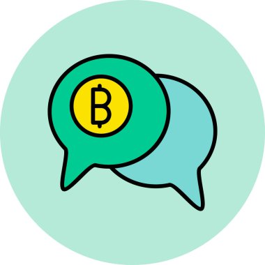 Konuş. Web simgesi basit illüstrasyon