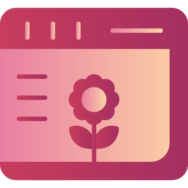 Web Tarayıcı. ekranda çiçek illüstrasyonu 