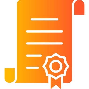 Sertifika. Web simgesi basit tasarım 