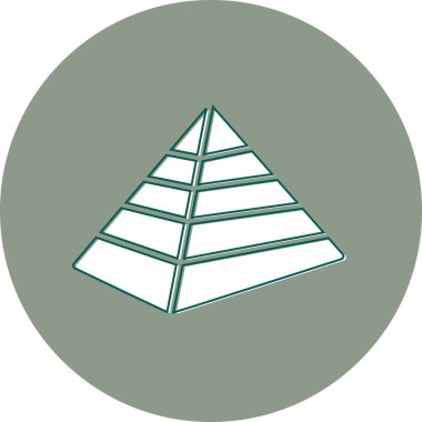 Piramit. Web simgesi basit illüstrasyon