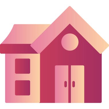 Arkaplanda emlak evi simgesi.