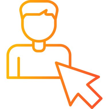 Seçili kişi simgesi vektör illüstrasyonu