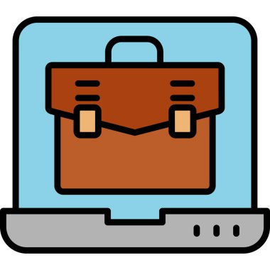 Çanta. Web simgesi basit illüstrasyon