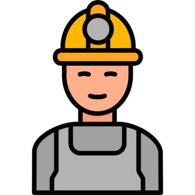 İşçi modern simge, vektör illüstrasyonu