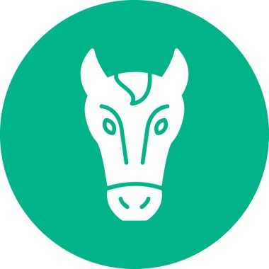 Bir inek simgesinin vektör illüstrasyonu