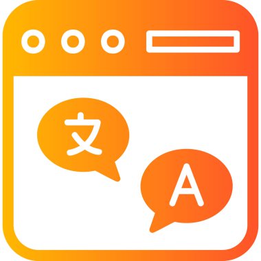 Konuş. Web simgesi basit illüstrasyon