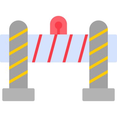 Bariyer. Web simgesi basit illüstrasyon