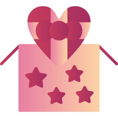 Kurdele yay vektör illüstrasyonlu hediye kutusu