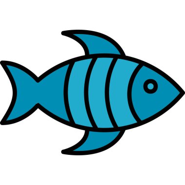 Balık. Web simgesi basit illüstrasyon