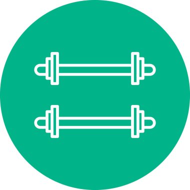 Ağırlıklı çubuklar modern simge vektör illüstrasyonu