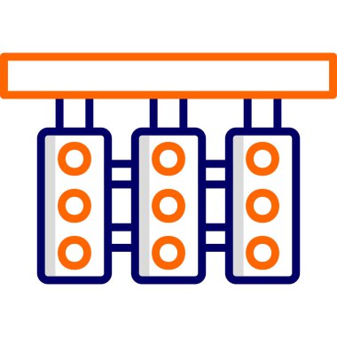 Trafik ışığı simgesi, vektör illüstrasyonu