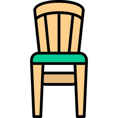 Mobilya. Web simgesi illüstrasyonu 