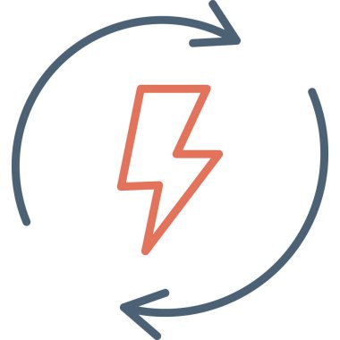 Yenilenebilir Enerji illüstrasyon modern simgesi