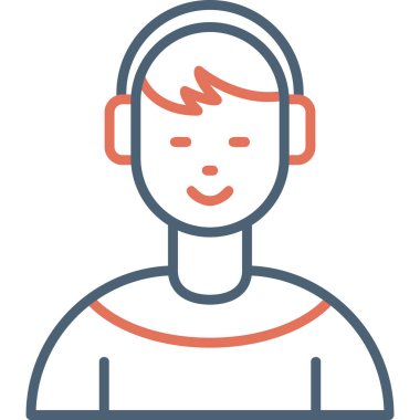 Man web simgesi basit illüstrasyon 