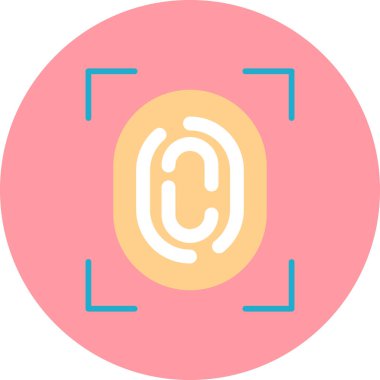 Parmak izi simgesinin vektör illüstrasyonu